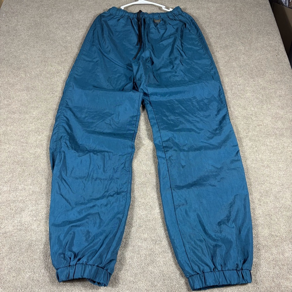 Vintage Nils Windbreaker Ski Snow Pants Womens 34 Blue Cinch Hem Drawstring